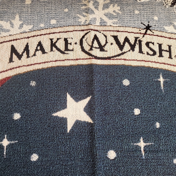 NEW Make A Wish Winter Tapestry Afghan Throw Blanket - Picture 5 of 9